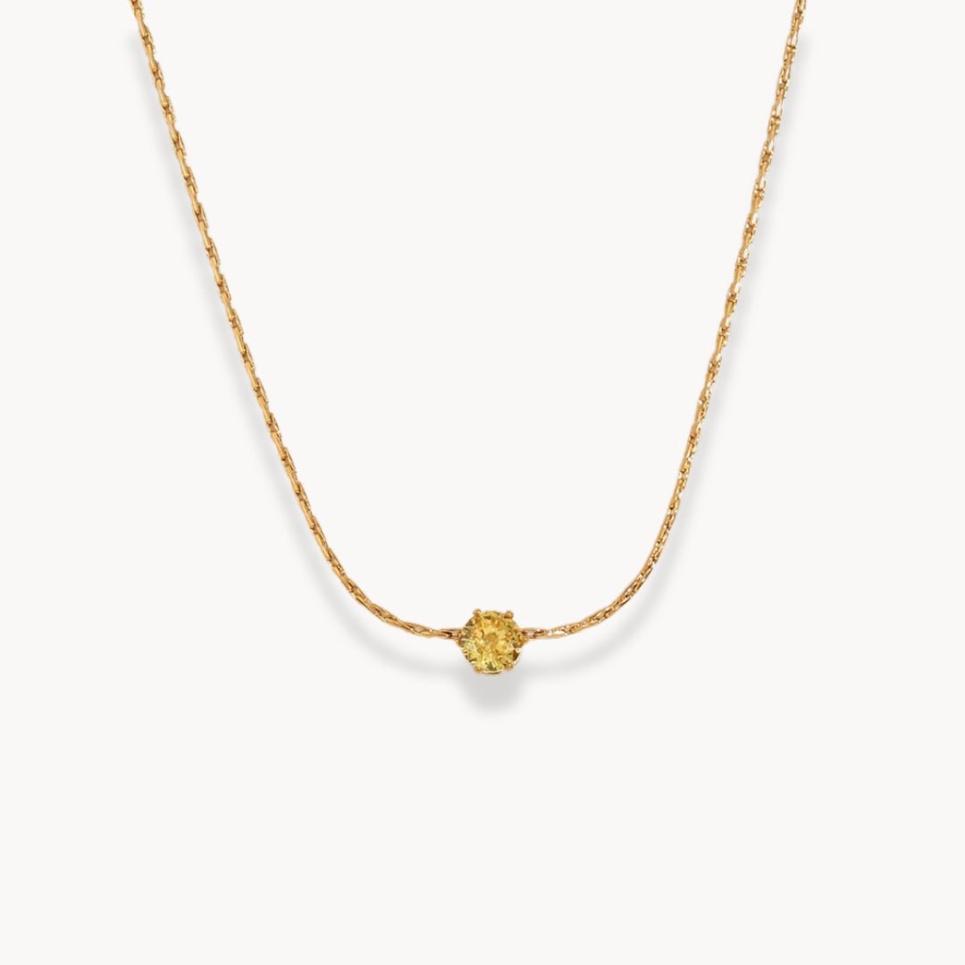 Luna Solitaire Pendant Necklace - Zafinne Jewelry