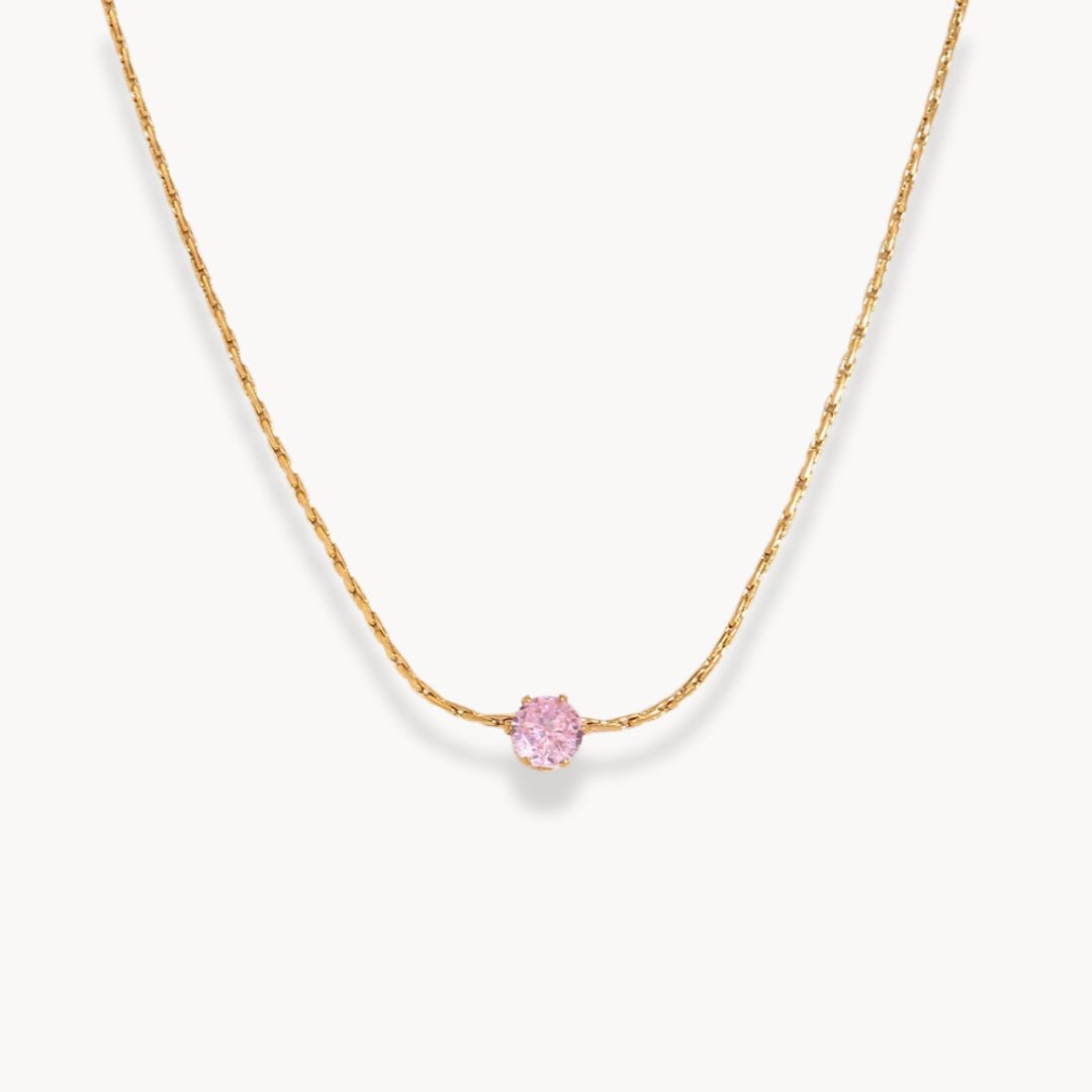 Luna Solitaire Pendant Necklace - Zafinne Jewelry