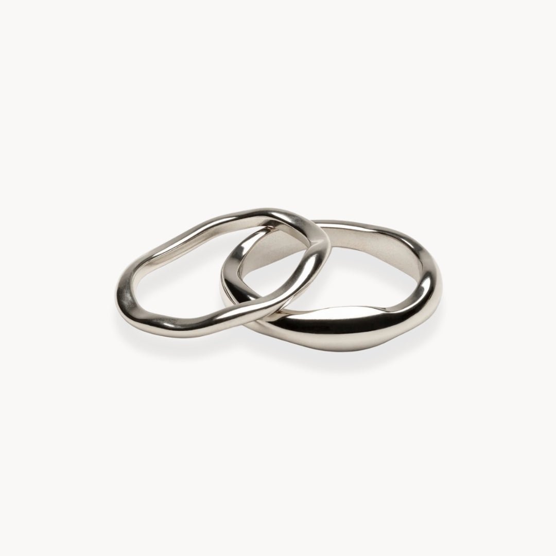 Luna Stackable Rings - Set of 2 - Zafinne Jewelry