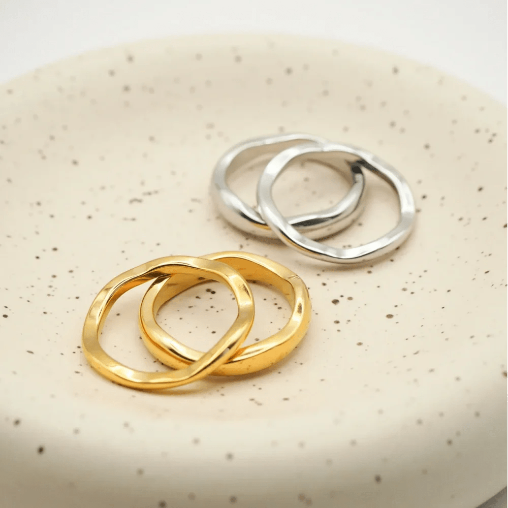 Luna Stackable Rings - Set of 2 - Zafinne Jewelry