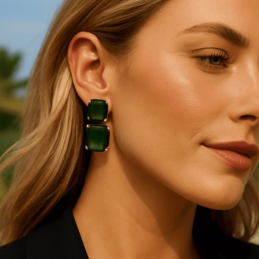 Luxury Geometric Pendant Earrings - Zafinne Jewelry