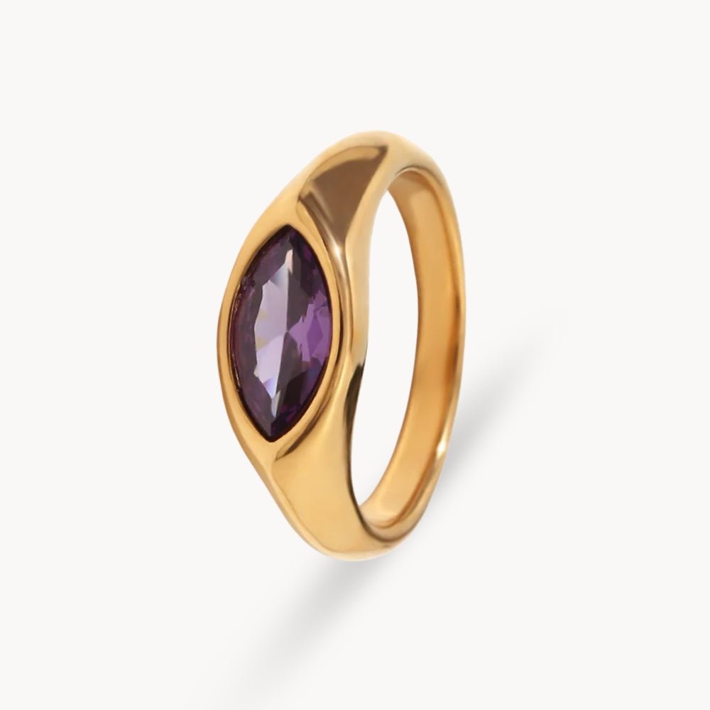 Marquise Gemstone Ring - Zafinne Jewelry