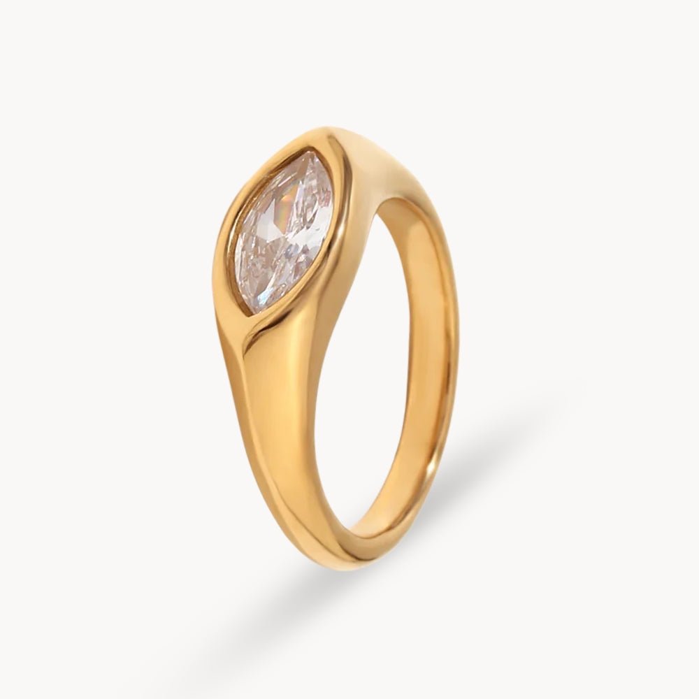 Marquise Gemstone Ring - Zafinne Jewelry