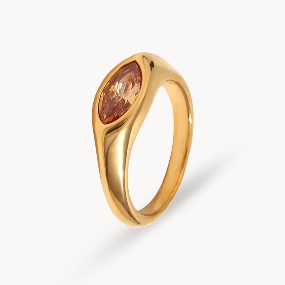 Marquise Gemstone Ring - Zafinne Jewelry