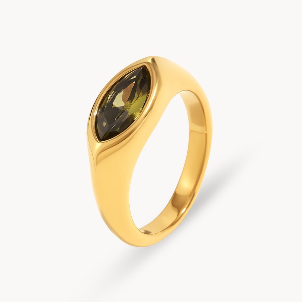 Marquise Gemstone Ring - Zafinne Jewelry