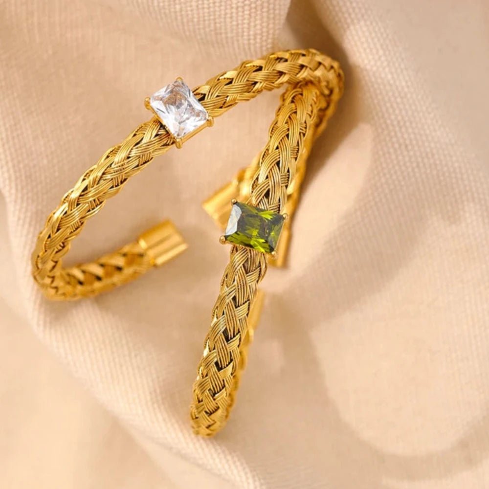 Mesh Weave Bangle Bracelet - Zafinne Jewelry