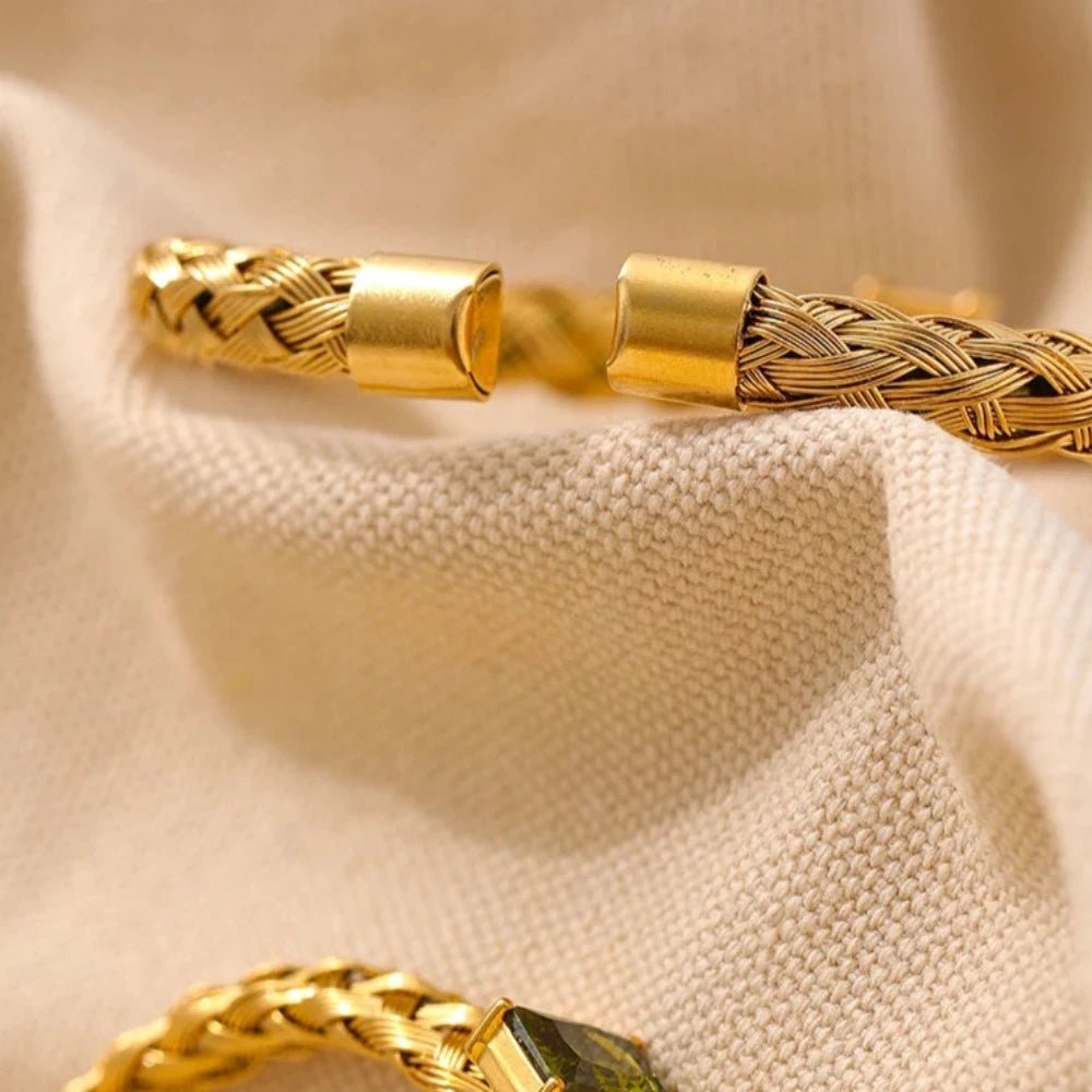 Mesh Weave Bangle Bracelet - Zafinne Jewelry