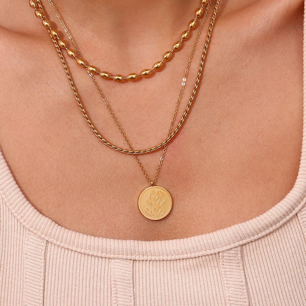 Oval Beaded Necklace - Zafinne Jewelry