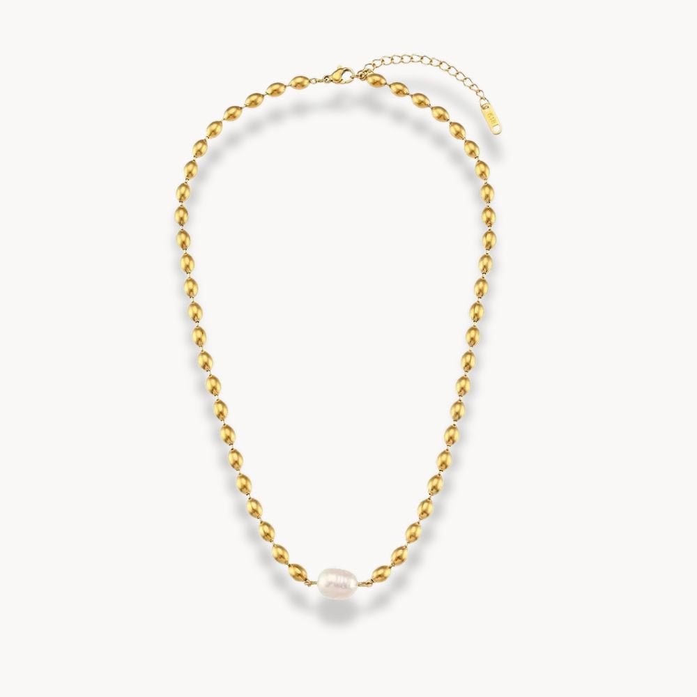 Oval Beads Freshwater Pearl Necklace - Zafinne Jewelry