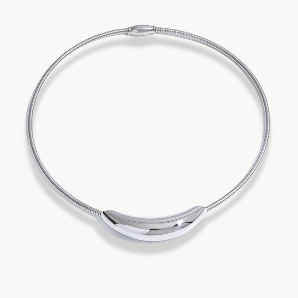 Oval Pendant Choker Necklace - Zafinne Jewelry