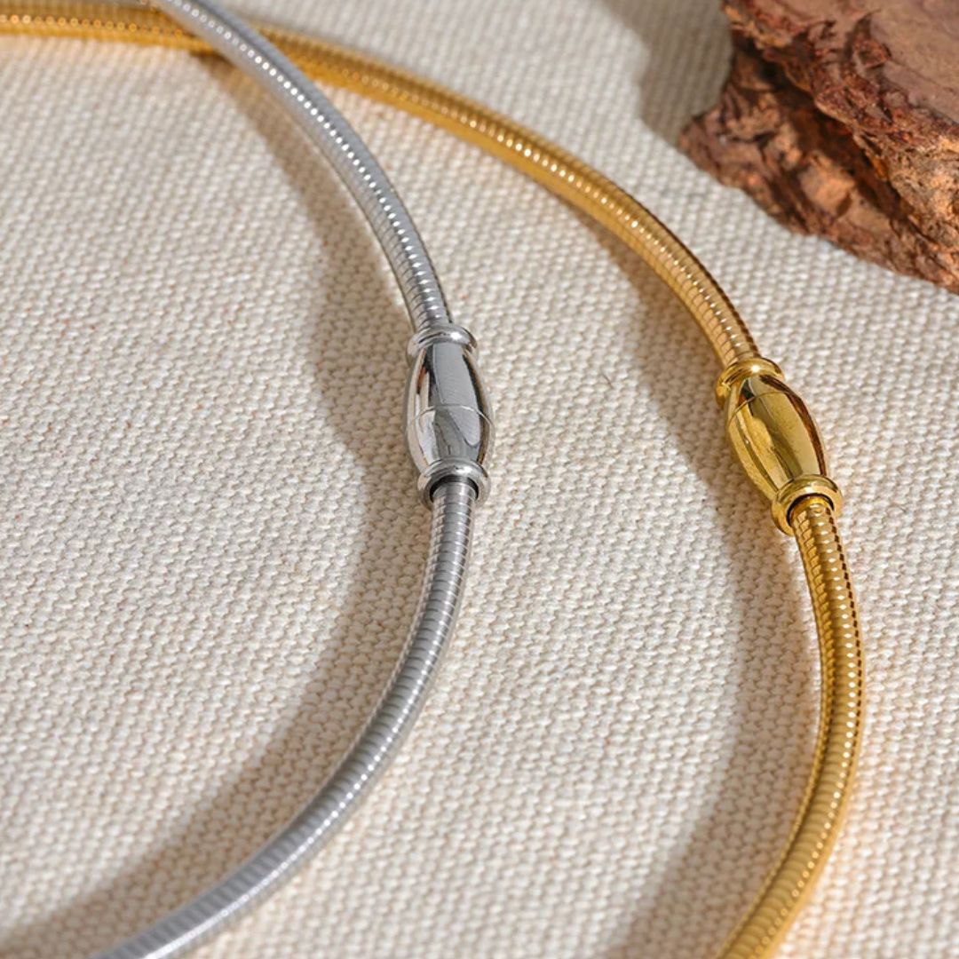 Oval Pendant Choker Necklace - Zafinne Jewelry