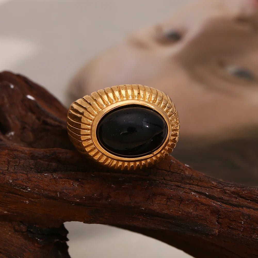 Oval Stone Ring - Zafinne Jewelry