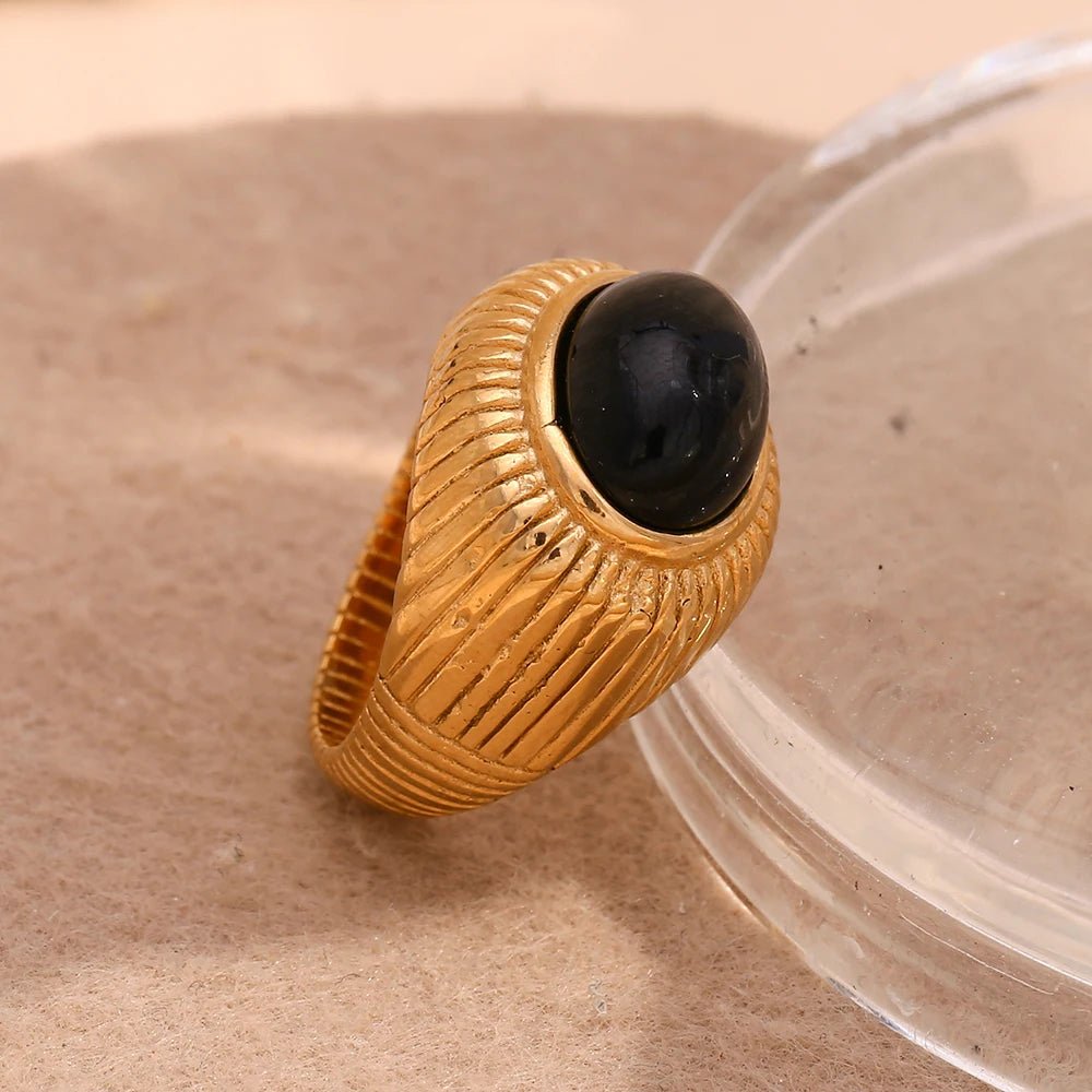 Oval Stone Ring - Zafinne Jewelry