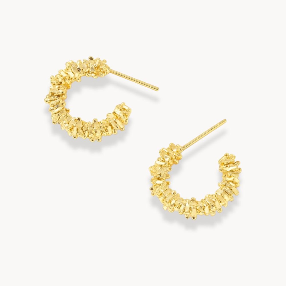 Retro Half Hoop Earrings - Zafinne Jewelry