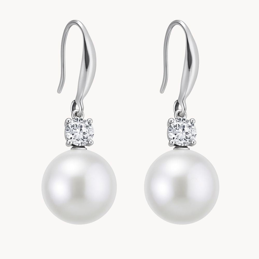 Round Pearls Drop Earrings - Zafinne Jewelry