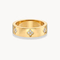 Sienna Gold Floral Band Ring - Zafinne Jewelry