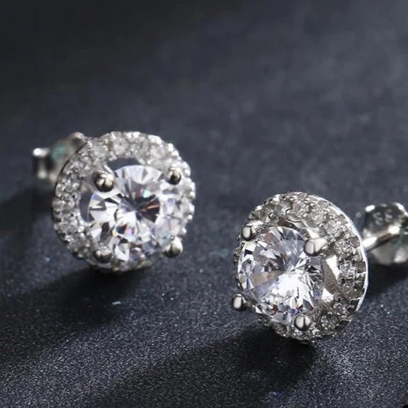 Silver Luxury Sparkle Earrings - Zafinne Jewelry
