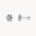 Silver Sparkling Earrings - Zafinne Jewelry