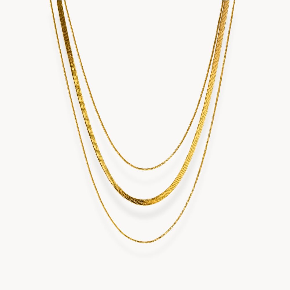 Snake Layering Necklace - Zafinne Jewelry
