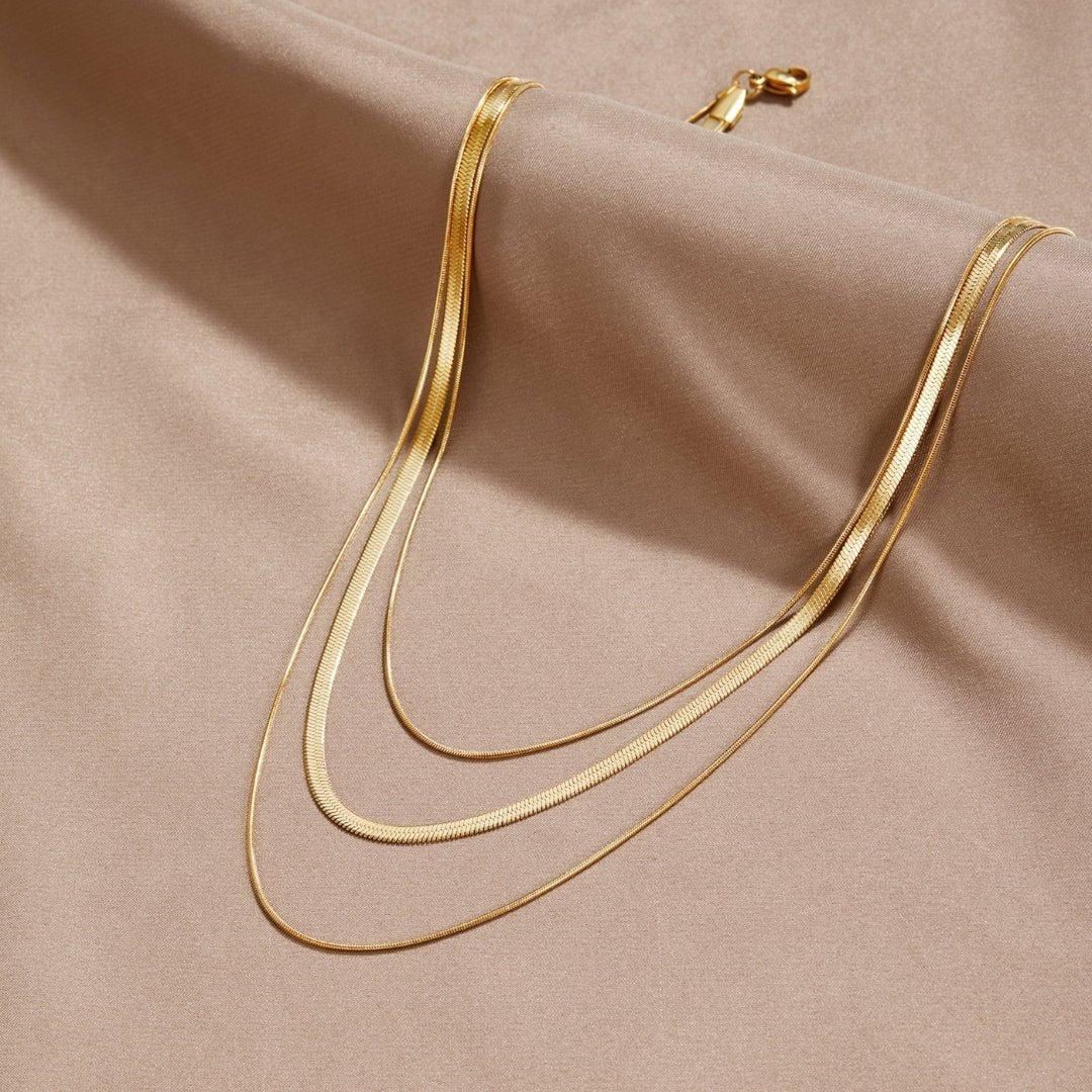 Snake Layering Necklace - Zafinne Jewelry