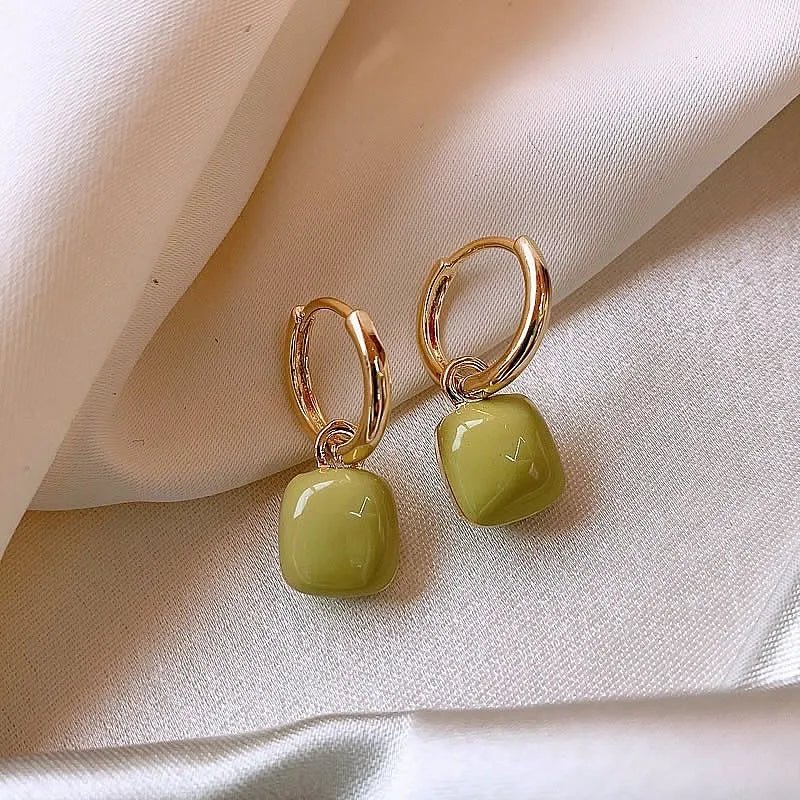 Square Dangle Earrings - Zafinne Jewelry