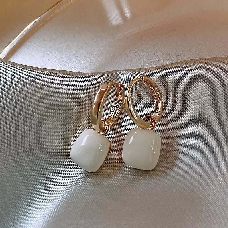 Square Dangle Earrings - Zafinne Jewelry