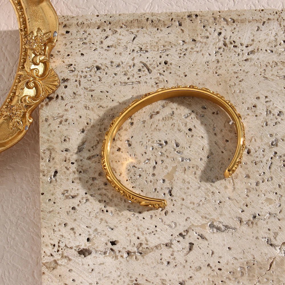 Sun Moon Star Cuff Bangle Bracelet - Zafinne Jewelry