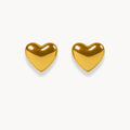 Sweet Gold Heart Earrings - Zafinne Jewelry