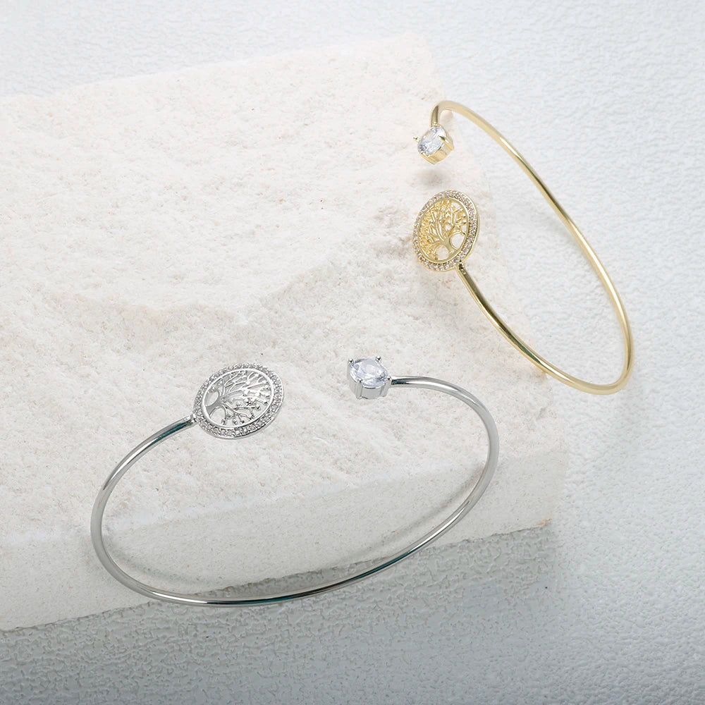Tree Of Life Bangle Bracelet - Zafinne Jewelry