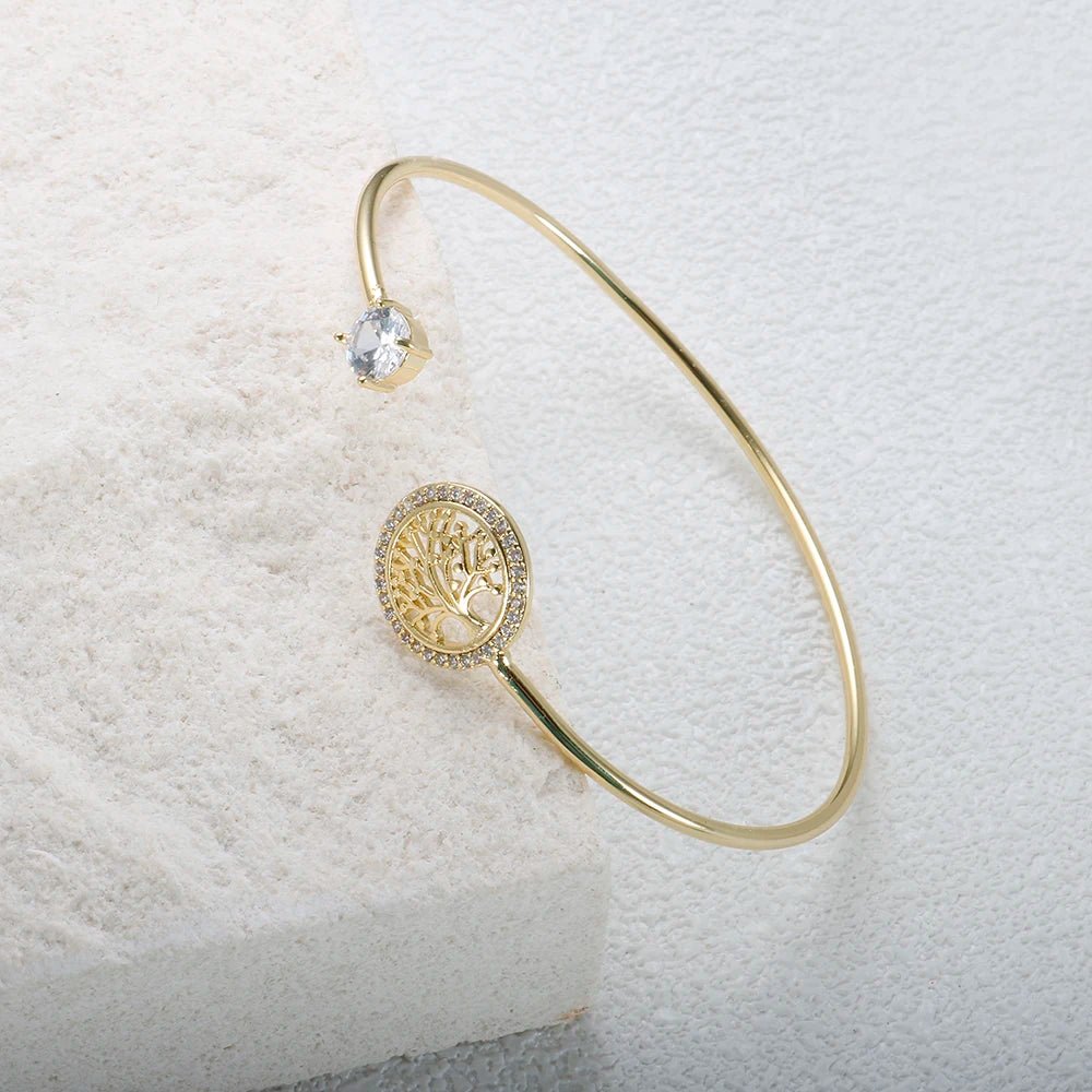 Tree Of Life Bangle Bracelet - Zafinne Jewelry