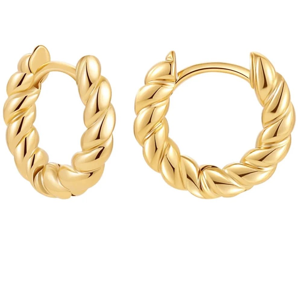 Twisted Hoop Earrings - Zafinne Jewelry