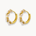 Twisted Pearl Hoop Earrings - Zafinne Jewelry