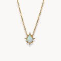 Waterdrop Blue Opal Stone Necklace - Zafinne Jewelry