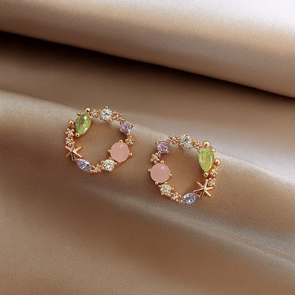 Round Crystal Earrings