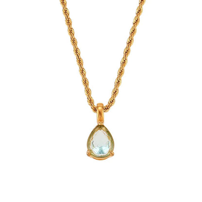 Aurora Birthstone Pendant Necklace - Zafinne Jewelry