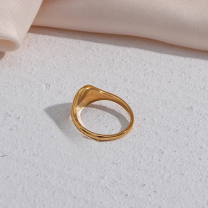 Botanical Gold Signet Ring - Zafinne Jewelry