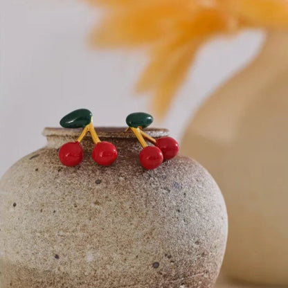 Cherry Earrings - Zafinne Jewelry