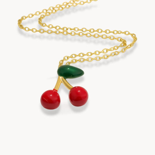 Cherry Pendant Necklace - Zafinne Jewelry