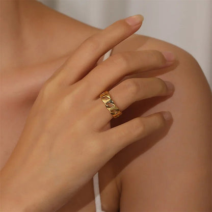Classic Chain Link Ring - Zafinne Jewelry