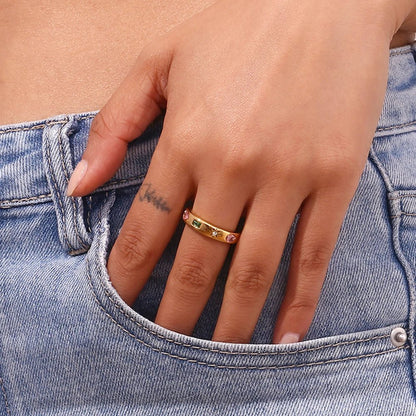 Color Gem Dome Ring - Zafinne Jewelry