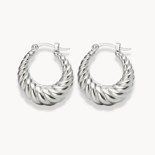 Croissant Hoop Earrings - Zafinne Jewelry