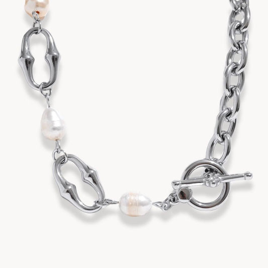 Freshwater Pearls Chain Necklace - Zafinne Jewelry