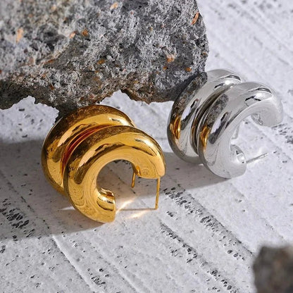Half Hoop Earrings - Zafinne Jewelry