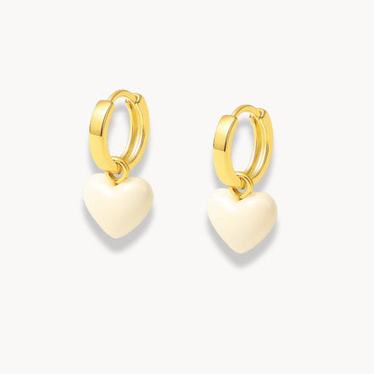 Heart Dangle Earrings - Zafinne Jewelry