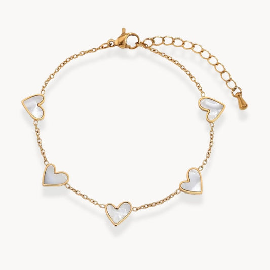 Heart Natural Shell Bracelet - Zafinne Jewelry