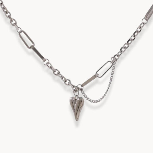 Heart Pendant Chain Necklace - Zafinne Jewelry