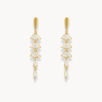 Long Leaf Earrings - Zafinne Jewelry