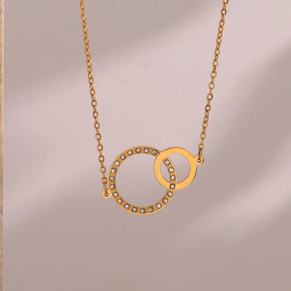Loop Link Pendant Necklace - Zafinne Jewelry