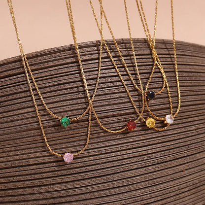 Luna Solitaire Pendant Necklace - Zafinne Jewelry