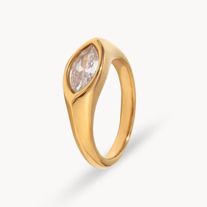 Marquise Gemstone Ring - Zafinne Jewelry